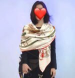 Hermès high-end scarf material: 30% silk + 70% velvet Size: 140x140cm - Image 9