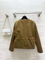 DIOR Autumn/Winter new collection, round neck, fitted waist trench coat with classic bee embroidery logo. - Image 11