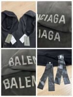Original Balenciaga hoodie with diamond letters - Image 4