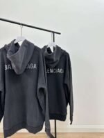 Original Balenciaga hoodie with diamond letters
