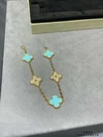 Van Cleef & Arpels Fritillaria 18K four-leaf clover bracelet original - Image 8