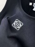 LOEWE knitted vest embroidery original black white - Image 9