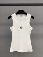 LOEWE knitted vest embroidery original black white - Image 8