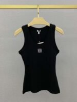 LOEWE knitted vest embroidery original black white - Image 10