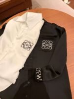 LOEWE Shirt embroidery logo black white - Image 4