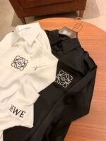 LOEWE Shirt embroidery logo black white - Image 5