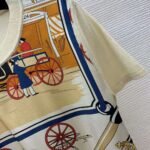 Hermès Silk Twill Short Sleeve T-Shirt Knit Top - Image 8