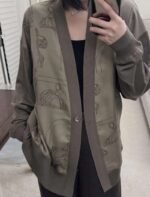 Hermès high-end knitted cardigan