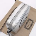 GUCCI Silver Shoulder Bag Genuine Leather 21×15.5x5cm - Image 4