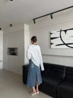 miumiu embroidered bottoming shirt - Image 4