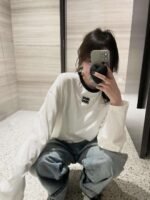 miumiu embroidered bottoming shirt - Image 2