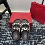 Valentino V-buckle Velcro sandals slippers - Image 15