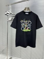 Loewe printed T-shirt for men and women couples pure cotton 280g high quality T-shirt - Image 2
