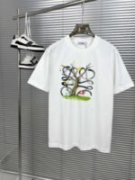 Loewe printed T-shirt for men and women couples pure cotton 280g high quality T-shirt - Image 3