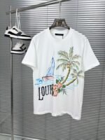 Loewe printed T-shirt for men and women couples pure cotton 280g high quality T-shirt - Image 4