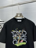 Loewe printed T-shirt for men and women couples pure cotton 280g high quality T-shirt - Image 13