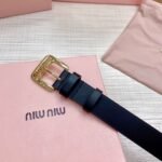 miumiu belt high-end version counter new style width 3.0cm - Image 2