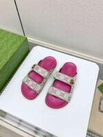 GUCCI new summer sandals canvas fabric
