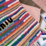 miumiu rainbow woven bag pure handmade advanced version 40x34x16cm - Image 5