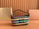 miumiu Rainbow Braided Bag Premium Edition Size: Bottom Length: 19cm Opening Width: 25.5cm Height 14cm Bottom Width: 10cm