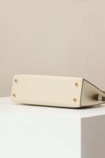 Hermes Kelly bag cream gold mouth advanced version 1:1 official website 19x12x6cm - Image 8