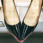 Christian Louboutin Spring and Summer High Heels Patent Leather + Cowhide Material Premium Version Heel Height 8cm-10cm - Image 7