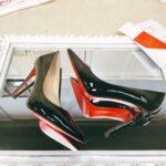 Christian Louboutin Spring and Summer High Heels Patent Leather + Cowhide Material Premium Version Heel Height 8cm-10cm - Image 6