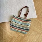 MIUMIU new straw bag striped stitching - Image 11
