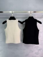 miumiu new style heavy diamond knitted vest - Image 6