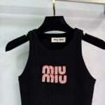 miumiu new style heavy diamond knitted vest - Image 11