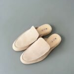 Loro Piana men’s round toe low-top half-slippers high-quality - Image 3