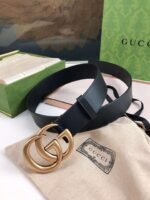 GUCCI men’s belt genuine leather material high-end version width 4cm - Image 9