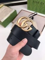 GUCCI men’s belt genuine leather material high-end version width 4cm - Image 8