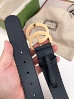 GUCCI men’s belt genuine leather material high-end version width 4cm - Image 4