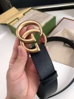 GUCCI men’s belt genuine leather material high-end version width 4cm - Image 2
