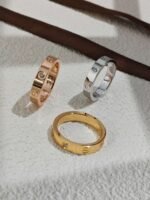 Cartier LOVE Ring Premium Edition  Inlaid with three gemstones