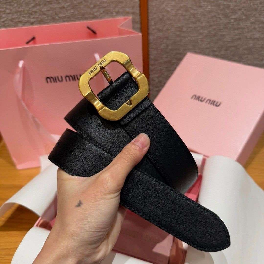 微信图片_20250901174958_149_70.jpg miumiu belt premium version genuine leather material width 3.5mm - Image 1
