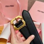 miumiu belt premium version genuine leather material width 3.5mm - Image 5