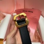 miumiu belt premium version genuine leather material width 3.5mm - Image 3