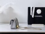 Chanel new small golden ball mini light gray bag top quality1：1 size 13x20x7cm - Image 8