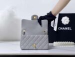 Chanel new small golden ball mini light gray bag top quality1：1 size 13x20x7cm - Image 7