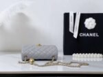Chanel new small golden ball mini light gray bag top quality1：1 size 13x20x7cm - Image 6