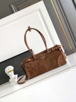 PRADA LuxSoft suede handbag premium version size 32×15.5x12cm