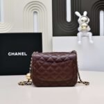 Chanel new reddish-brown small golden ball bag high-end version - Image 10