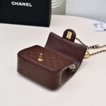 Chanel new reddish-brown small golden ball bag high-end version - Image 8
