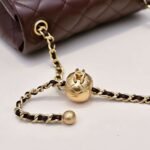 Chanel new reddish-brown small golden ball bag high-end version - Image 7