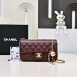 Chanel new reddish-brown small golden ball bag high-end version - Image 2