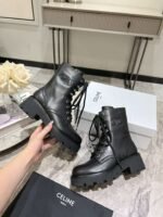 Celine latest autumn and winter catwalk Martin shoes, high-end leather material