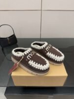 MOU New autumn and winter Jinkou thick-soled wool slippers with wool lining - Image 8