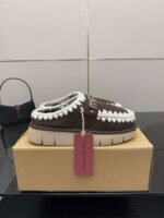 MOU New autumn and winter Jinkou thick-soled wool slippers with wool lining - Image 6